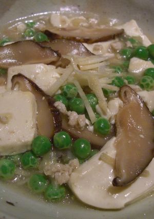 エンドウで　塩　麻婆豆腐-レシピのメイン写真
