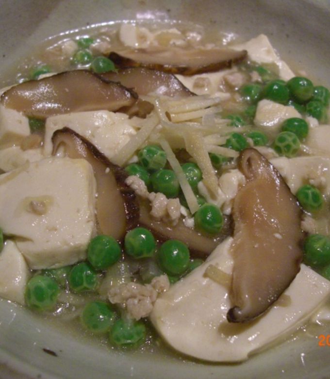 エンドウで 塩 麻婆豆腐-レシピのメイン写真