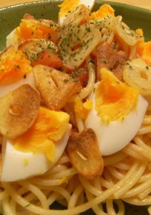 フレッシュトマトとゆで卵のパスタ-レシピのメイン写真