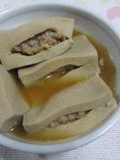 高野豆腐のひき肉詰め煮-レシピのメイン写真