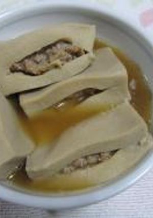 高野豆腐のひき肉詰め煮-レシピのメイン写真