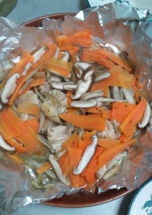 鶏肉と野菜のアルミ箔蒸し-レシピのメイン写真