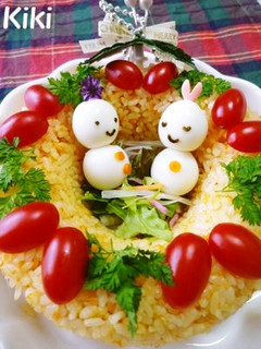 クリスマス**にんたまピラフ♪-レシピのメイン写真