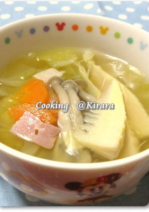 春キャベツと筍のコンソメスープ♪-レシピのメイン写真