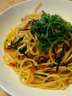 塩こんぶと桜海老の和風パスタ-レシピのメイン写真