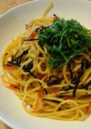 塩こんぶと桜海老の和風パスタ-レシピのメイン写真