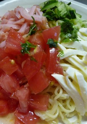 モッツァレラチーズ＆野菜で♪洋風冷やし麺-レシピのメイン写真