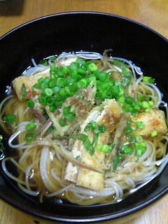 ぶっかけそうめん、みょうがしそ油揚げ投入-レシピのメイン写真