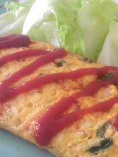餃子の具でオムレツ!?-レシピのメイン写真
