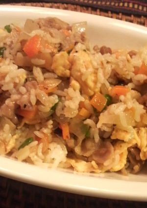 簡単ヘルシー！野菜たっぷりチャーハン-レシピのメイン写真