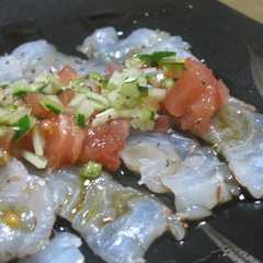 รูปของ スズキ（白身魚）のカルパッチョ