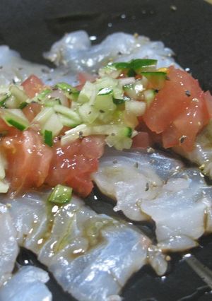 スズキ（白身魚）のカルパッチョ-レシピのメイン写真