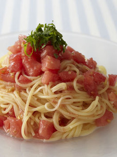 スゴだれで和風冷製トマトパスタ-レシピのメイン写真