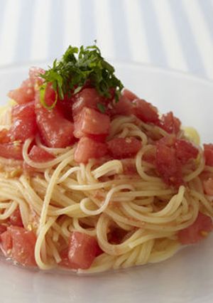 スゴだれで和風冷製トマトパスタ-レシピのメイン写真