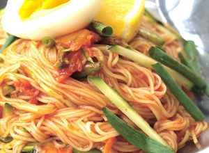 ダイエットに！甘辛すっぱいピビンそうめん-レシピのメイン写真