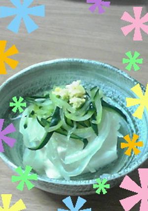 新玉ねぎときゅうりと豆腐だけ-レシピのメイン写真