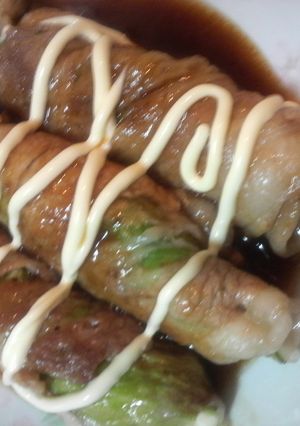 とろーりチーズin豚肉レタス巻き-レシピのメイン写真