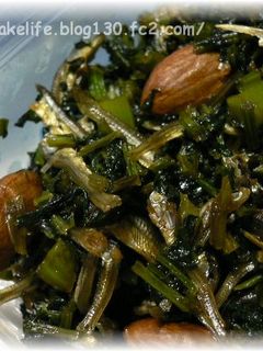 ラディッシュの葉のアーモンド小魚炒め煮-レシピのメイン写真