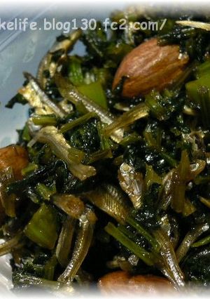ラディッシュの葉のアーモンド小魚炒め煮-レシピのメイン写真