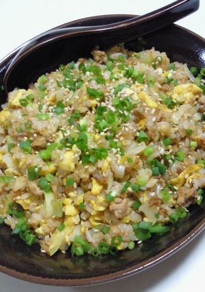 長ねぎと挽き肉の辛口炒飯★花椒の香り♪-レシピのメイン写真