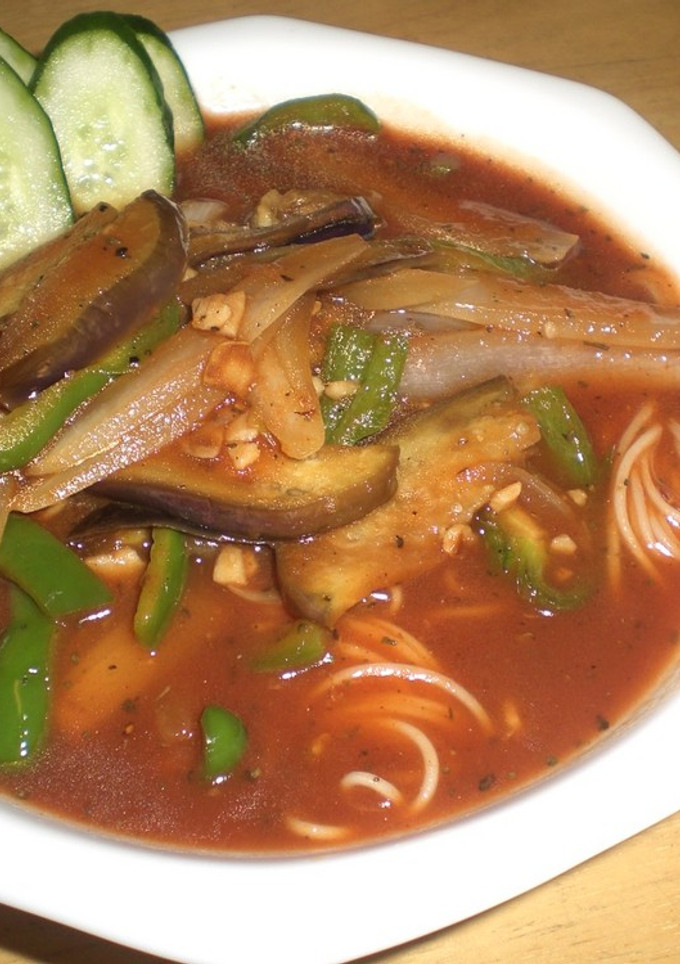 スープ そうめん with　なす トマト-レシピのメイン写真
