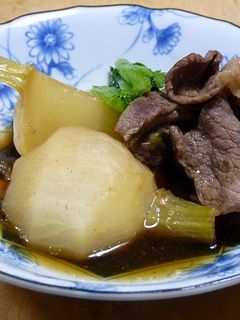 牛薄切り肉とかぶの甘辛煮-レシピのメイン写真