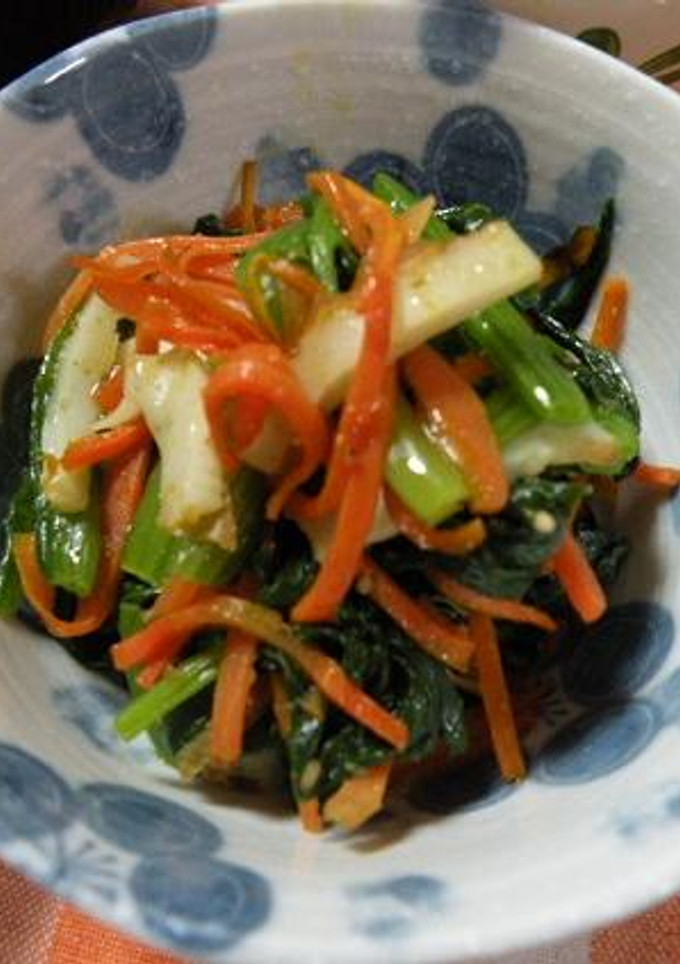 人参が美味しいほうれん草の胡麻和え-レシピのメイン写真