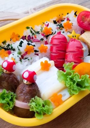 お弁当にピンクのミートボールサンド-レシピのメイン写真