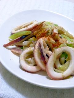 いかとねぎのみそバター炒め-レシピのメイン写真