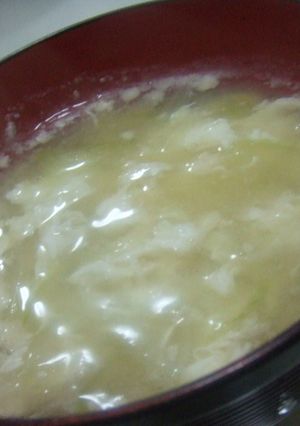 卵白活用術！ふわっ♡ 甘くて白いお味噌汁-レシピのメイン写真
