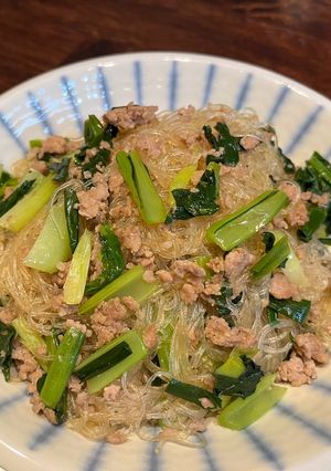 お野菜も食べよう！春雨と豚ひき肉炒め-レシピのメイン写真