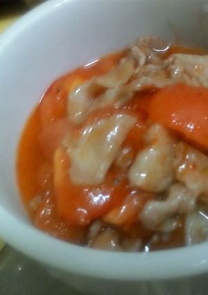 *トマトと豚肉のスイートチリソース炒め*-レシピのメイン写真