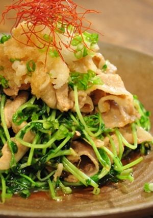 豆苗と豚肉のシャキシャキ炒め　-レシピのメイン写真