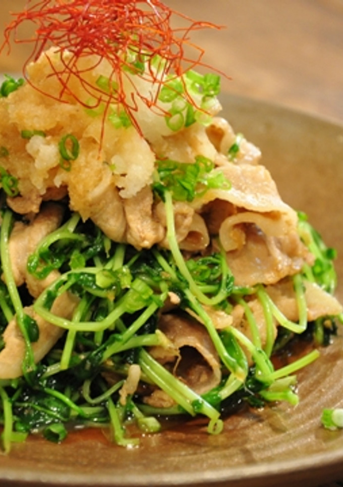 豆苗と豚肉のシャキシャキ炒め　-レシピのメイン写真