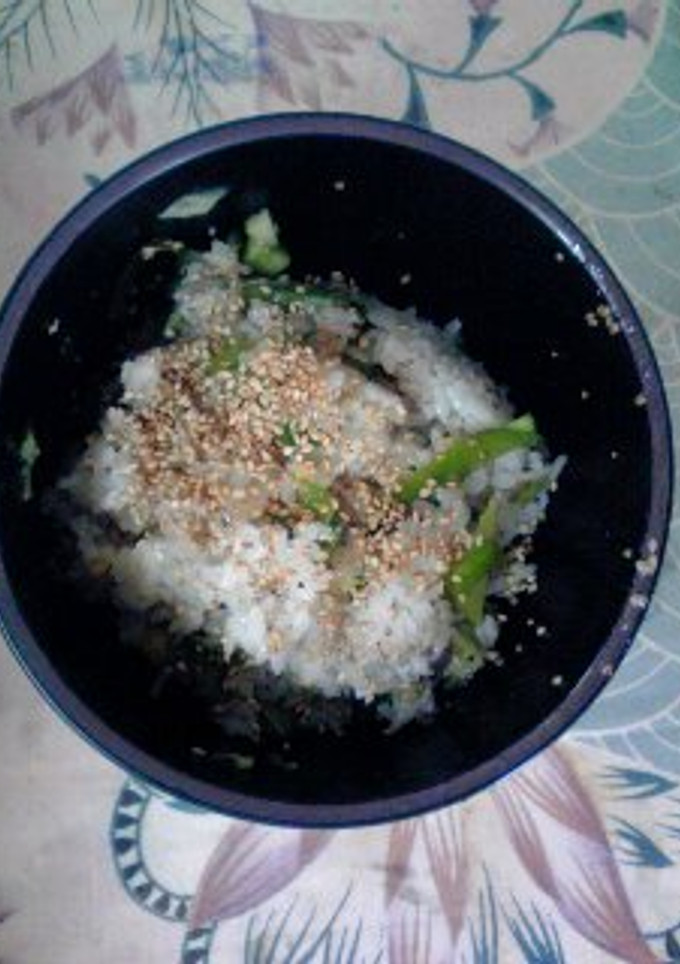 絹さやの中華風混ぜご飯-レシピのメイン写真