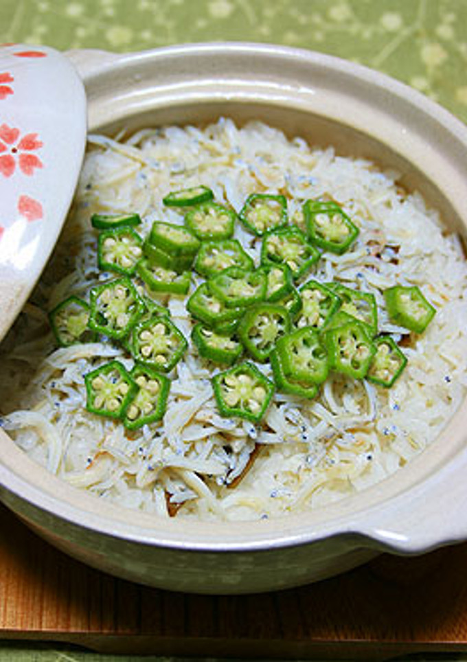 しらすとオクラの炊き込みご飯-レシピのメイン写真