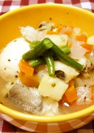 簡単✿圧力鍋の魚貝バジルスープ-レシピのメイン写真