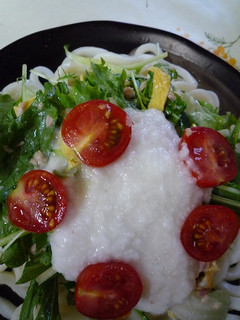 さっぱり!野菜とツナのとろろうどん♪-レシピのメイン写真