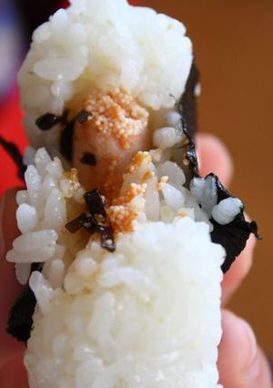 ふじっ子とたらこのおにぎり-レシピのメイン写真