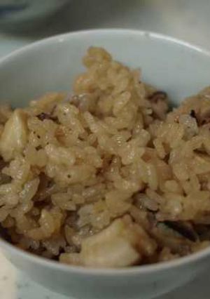 ルクルーゼで作るホタテの炊き込みご飯。-レシピのメイン写真