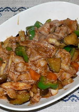 加茂茄子と豚バラ肉のトマトカレー炒め-レシピのメイン写真