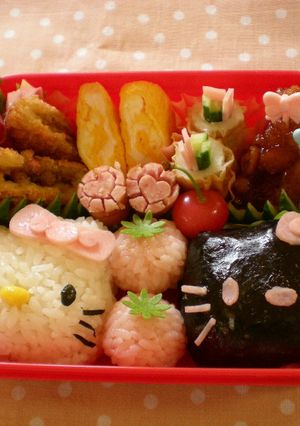 真っ黒キティー☆キャラ弁-レシピのメイン写真