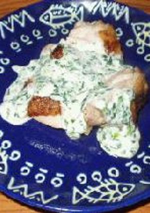 チキンのほうれん草ソース添え-レシピのメイン写真