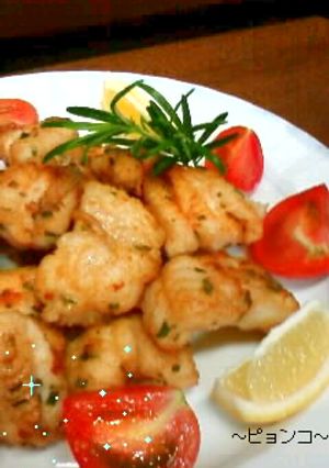 白身魚のから揚げ♪～ﾛｰｽﾞﾏﾘｰ風味～-レシピのメイン写真