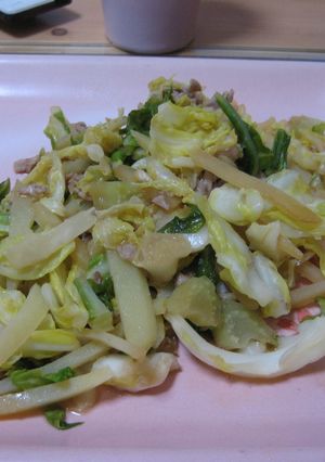 キャベツと豚肉のしょうが醤油炒め-レシピのメイン写真