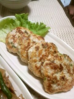 混ぜるだけ!イカと豆腐の和風ハンバーグ-レシピのメイン写真