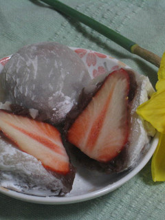 突然!和菓子(いちご大福)-レシピのメイン写真