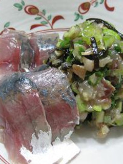 アジの梅塩昆布たたき-レシピのメイン写真
