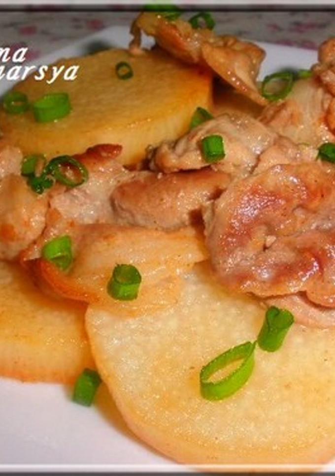長いもと豚肉のバターしょうゆ炒め-レシピのメイン写真