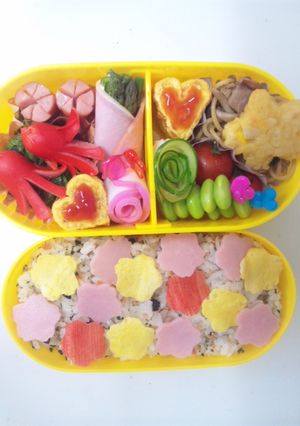 ＊春のお花いっぱいお弁当＊簡単-レシピのメイン写真